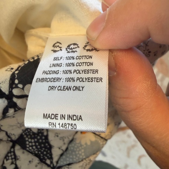 Sea New York Clemence Quilted Printed Patchwork Laced Hoodie Jacket Size S - Picture 11 of 11